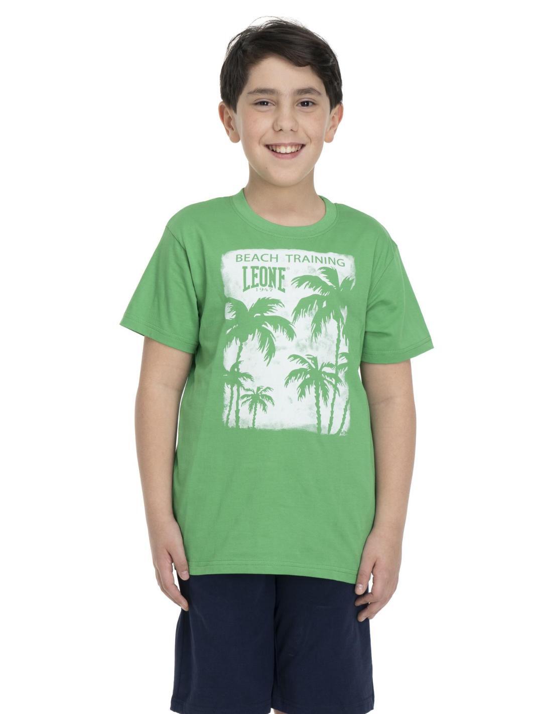 LEONE 1947 APPAREL Beach-Boy-T-Shirt mit Palmen-Print