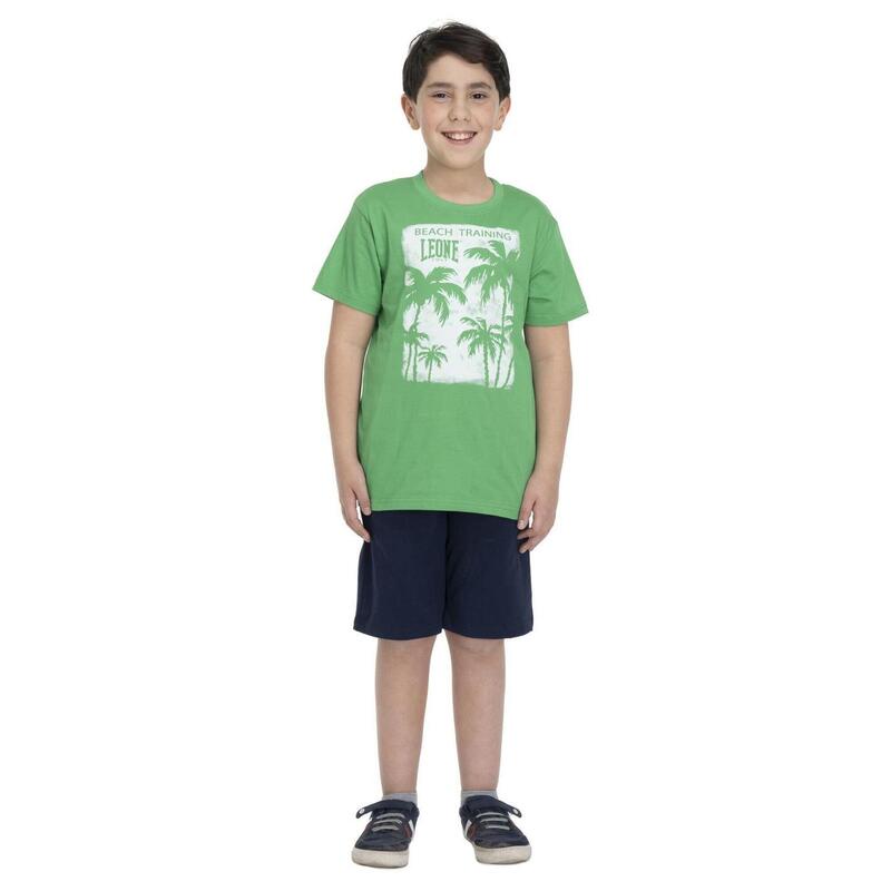 T-shirt stampa palme da bambino Beach