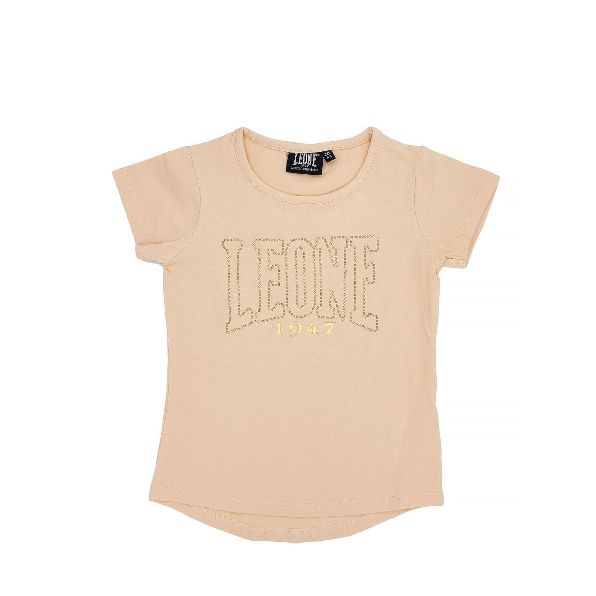 Leone 1947 Apparel - T-shirt Manches Courtes Fille Gros Logo Chic Boxing - T-shirt Manches Courtes - Beige - 12 À 14 Ans - Decathlon