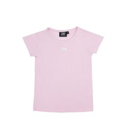 T-shirt met korte mouwen met folie-logo voor kleine meisjes