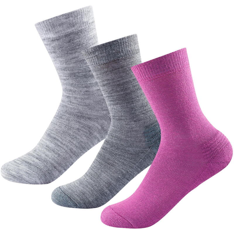 Socken Damen Daily Medium Sock dark grey-light grey-magenta
