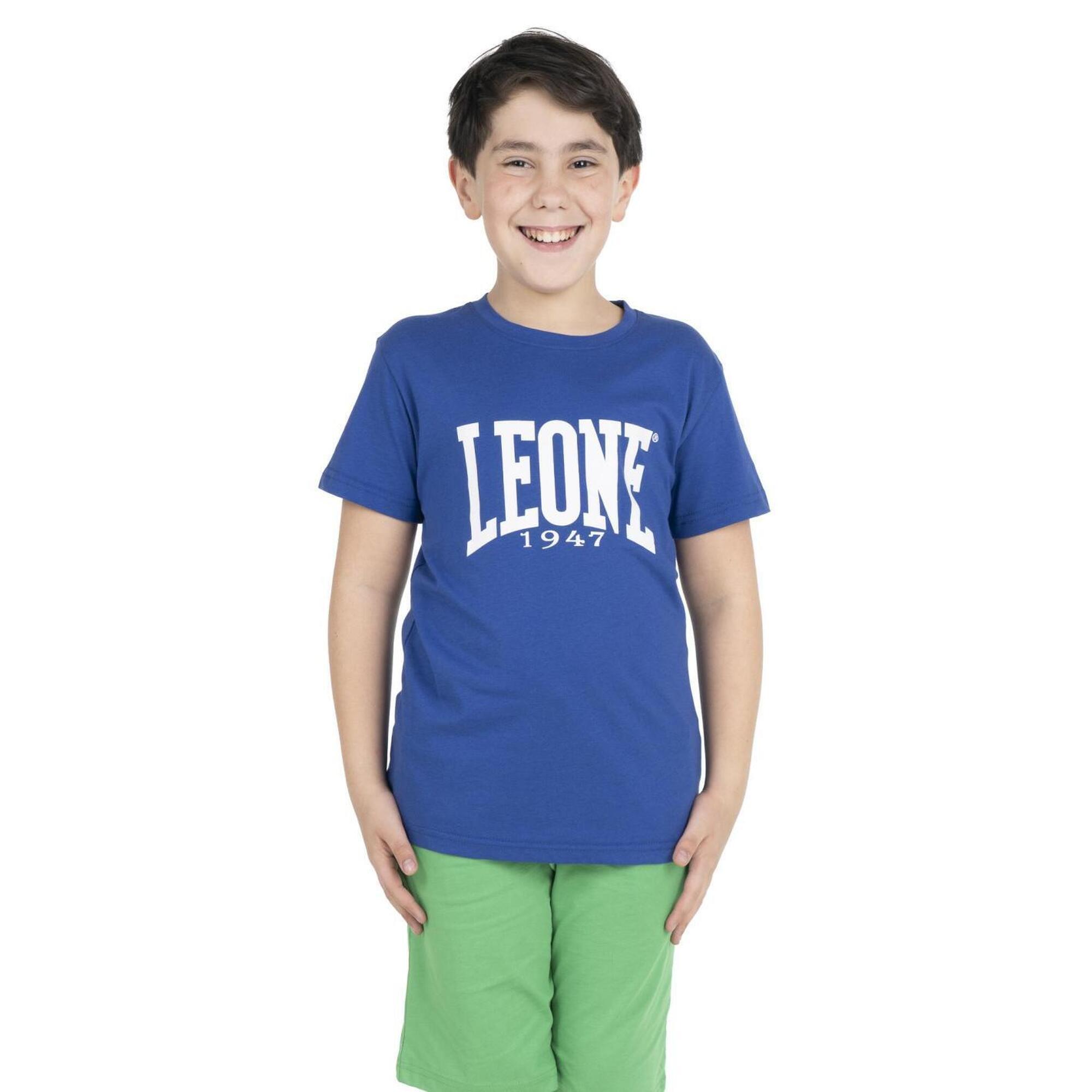 Leone 1947 Apparel - T-shirt Enfant Basique - T-shirt Manches Courtes - Bleu - 10 À 12 Ans - Decathlon