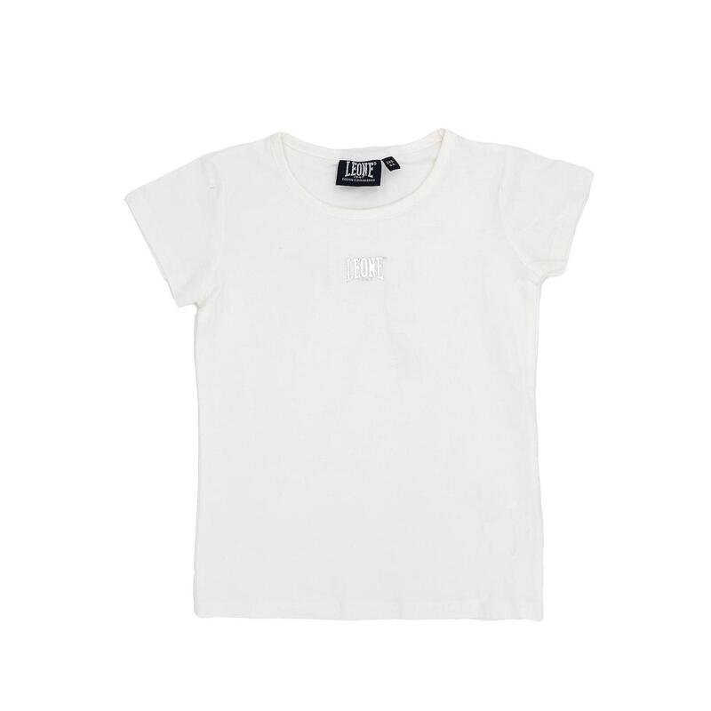 T-shirt à manches courtes avec logo métallisé pour petite fille