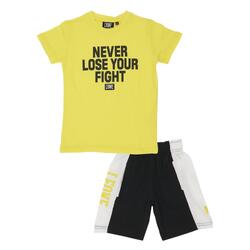 Jongensset met T-shirt met korte mouwen en Fight Fluo bermuda