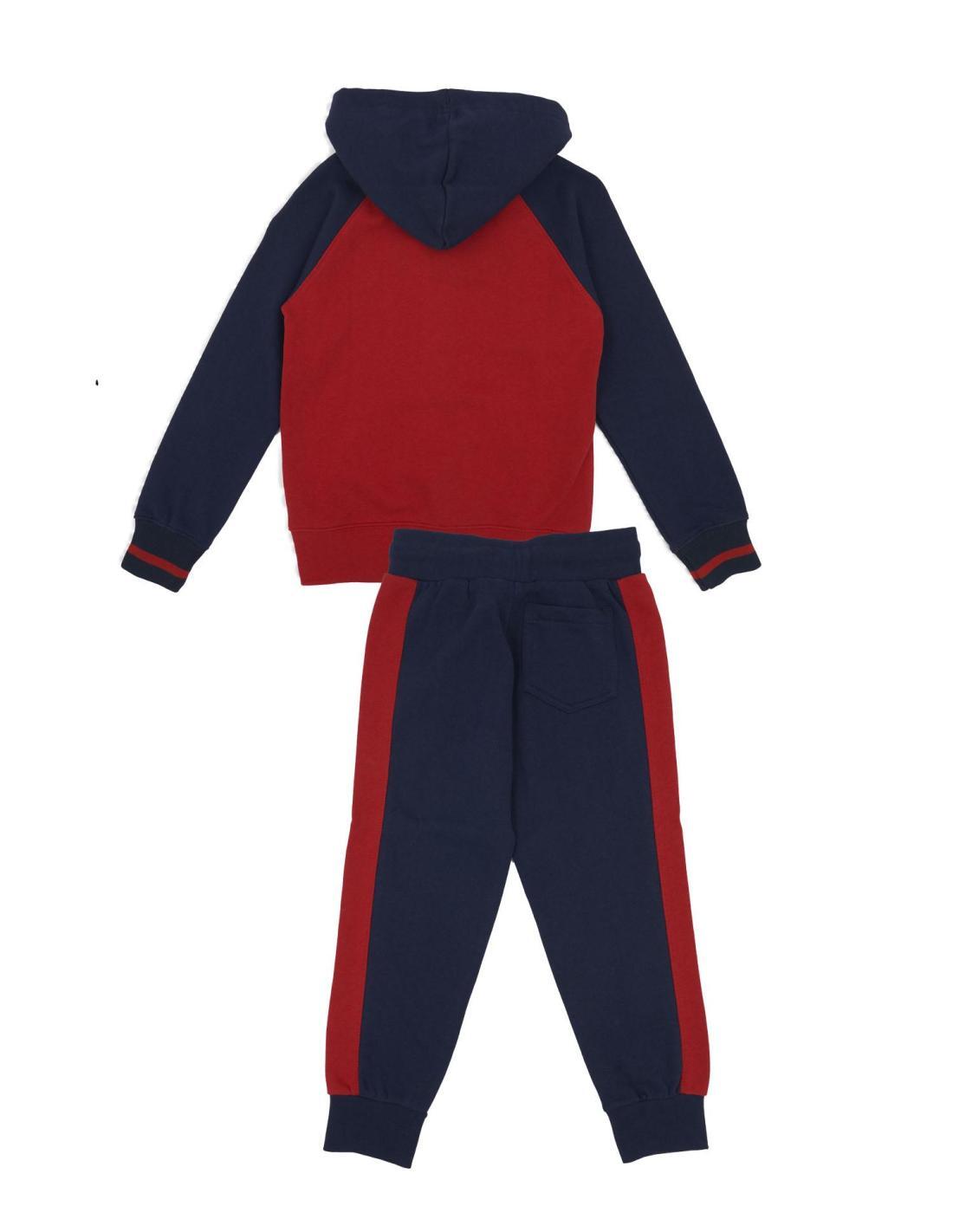 Tuta da bambino, cappuccio, full zip e logo piccolo Basic 2/3