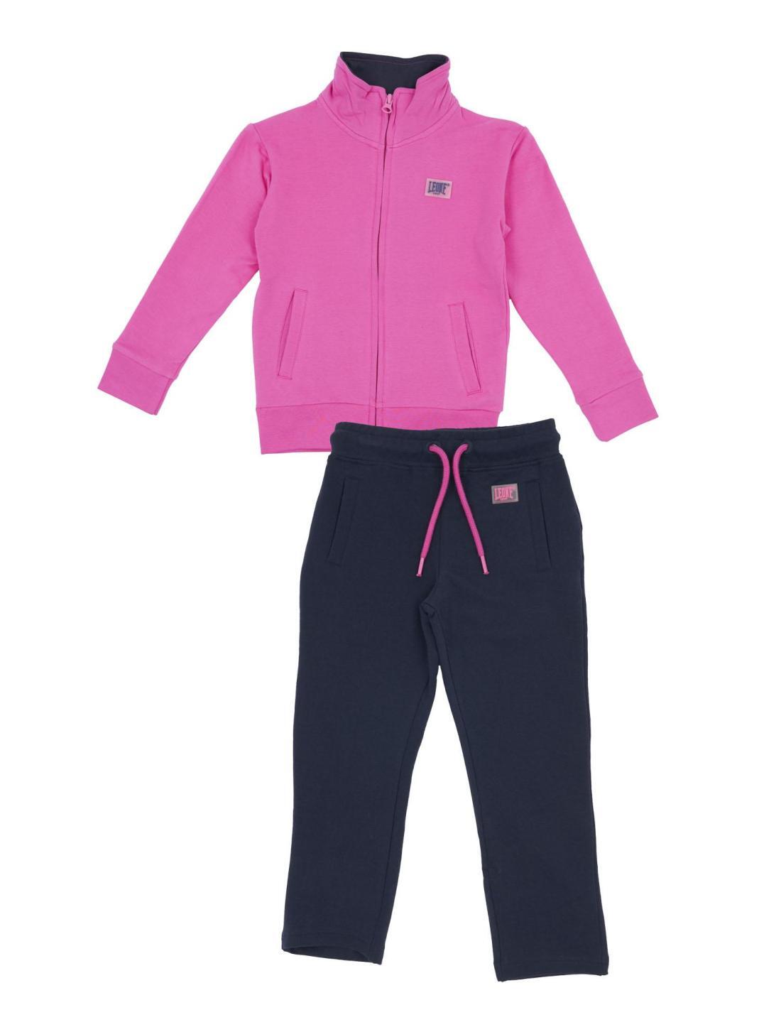LEONE 1947 APPAREL Tuta da bambina con colletto full zip Basic