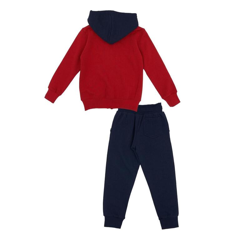 Tuta da bambino cappuccio, full zip e logo grande Basic