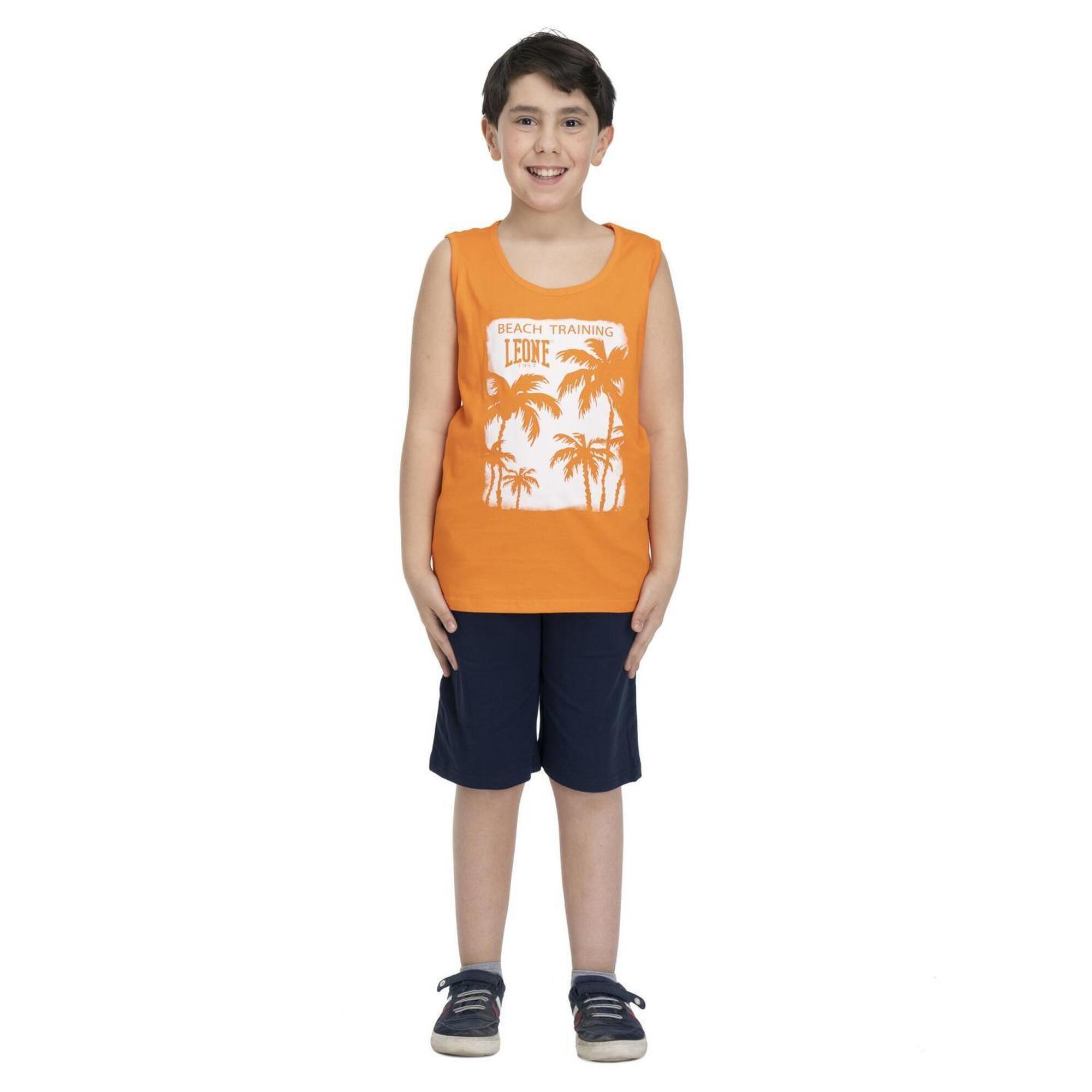 Leone 1947 Apparel - Ensemble Complet Débardeur Et Short Enfant Leone Beach - Survêtement - Bleu|orange|rouge - 4 À 6 Ans - Decathlon