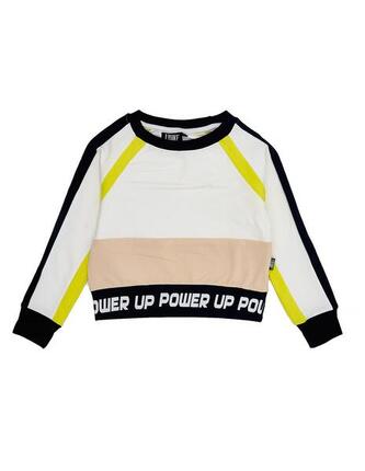 Sweat col rond fille fluo