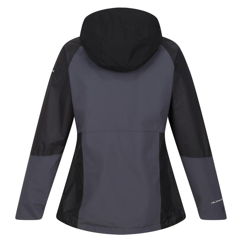 Chubasquero Highton IV de Elástico para Mujer Gris Seal, Negro