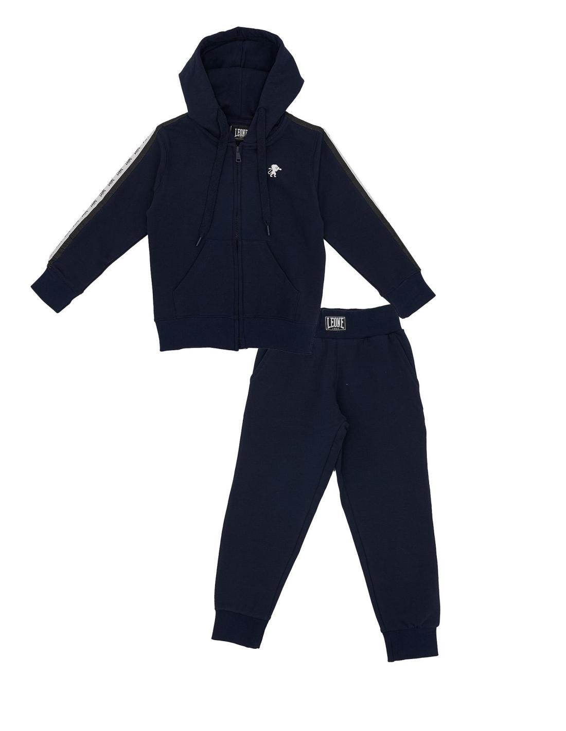 LEONE 1947 APPAREL Tuta da bambino con cappuccio e banda verticale New Tape
