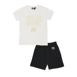 Jongensset met T-shirt met korte mouwen en Gold Edition bermuda