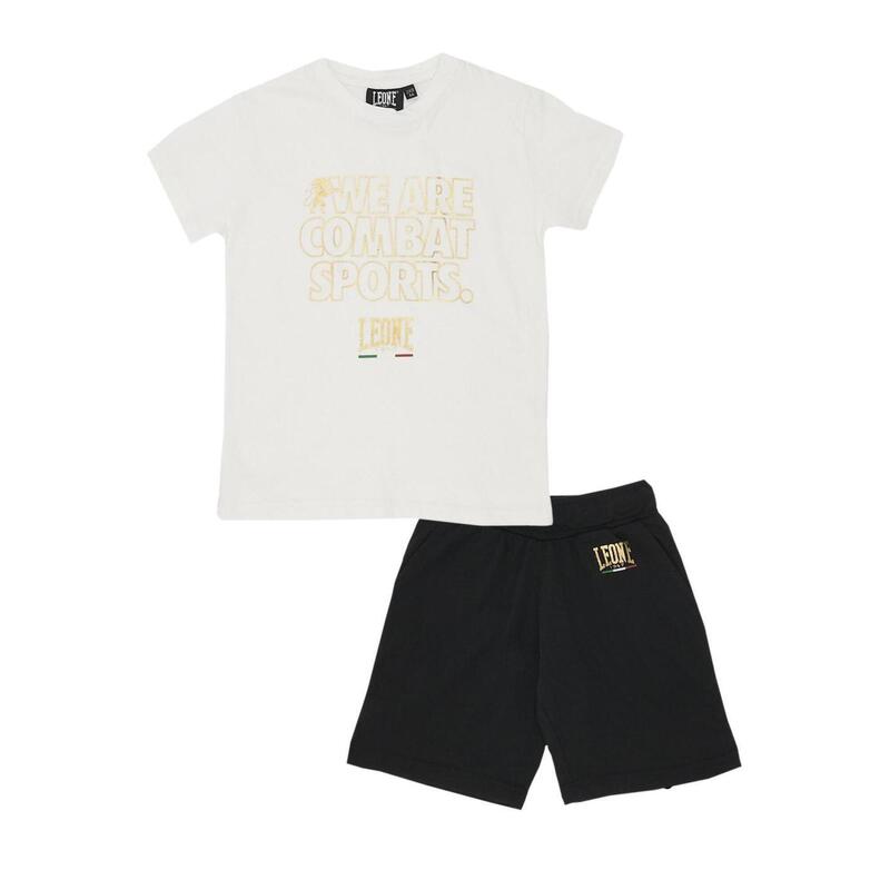 Set da bambino con t-shirt maniche corte e bermuda Gold Edition