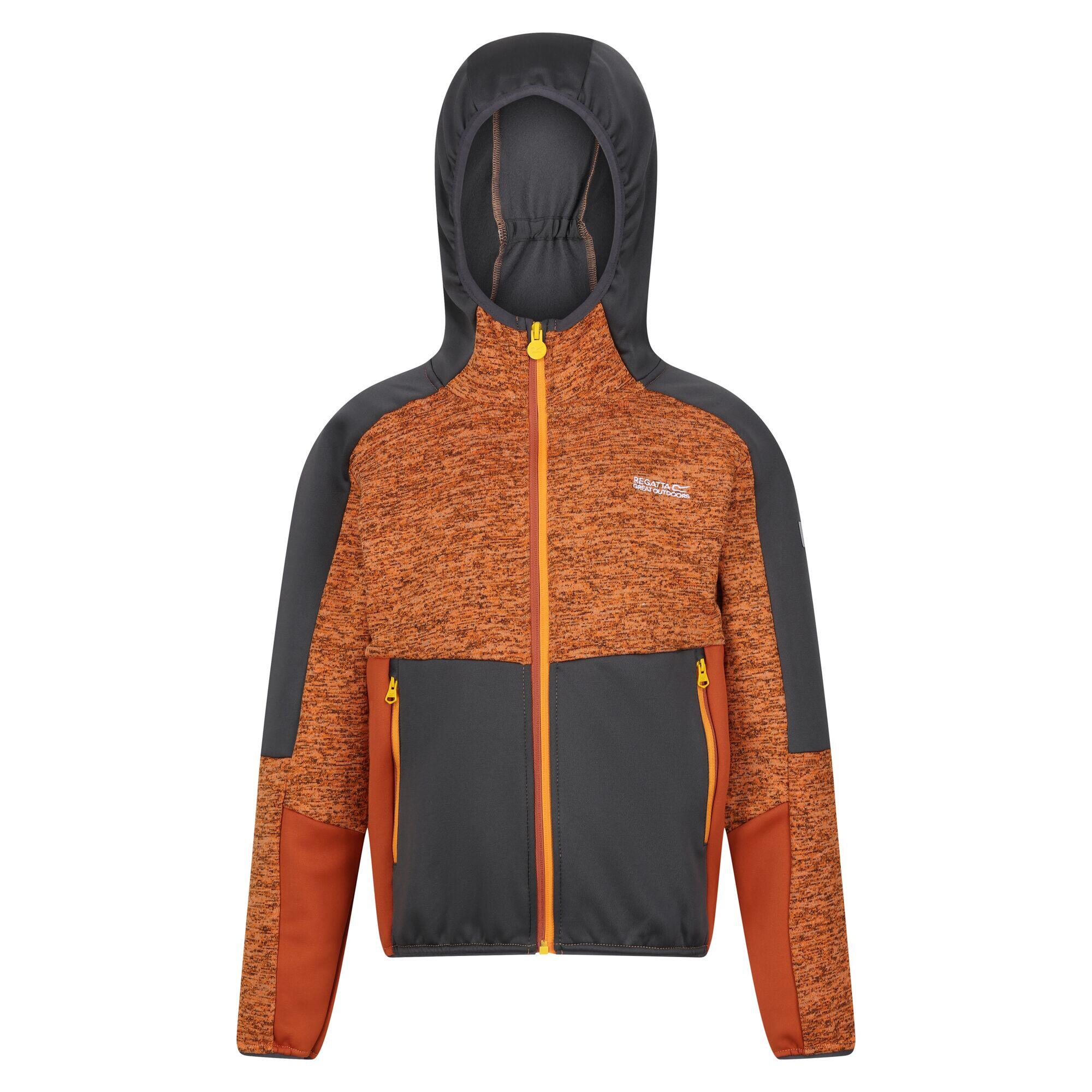 REGATTA Kinder/Kinder Dissolver VII Full Zip Fleecejack (Oranje peper/Grijs)