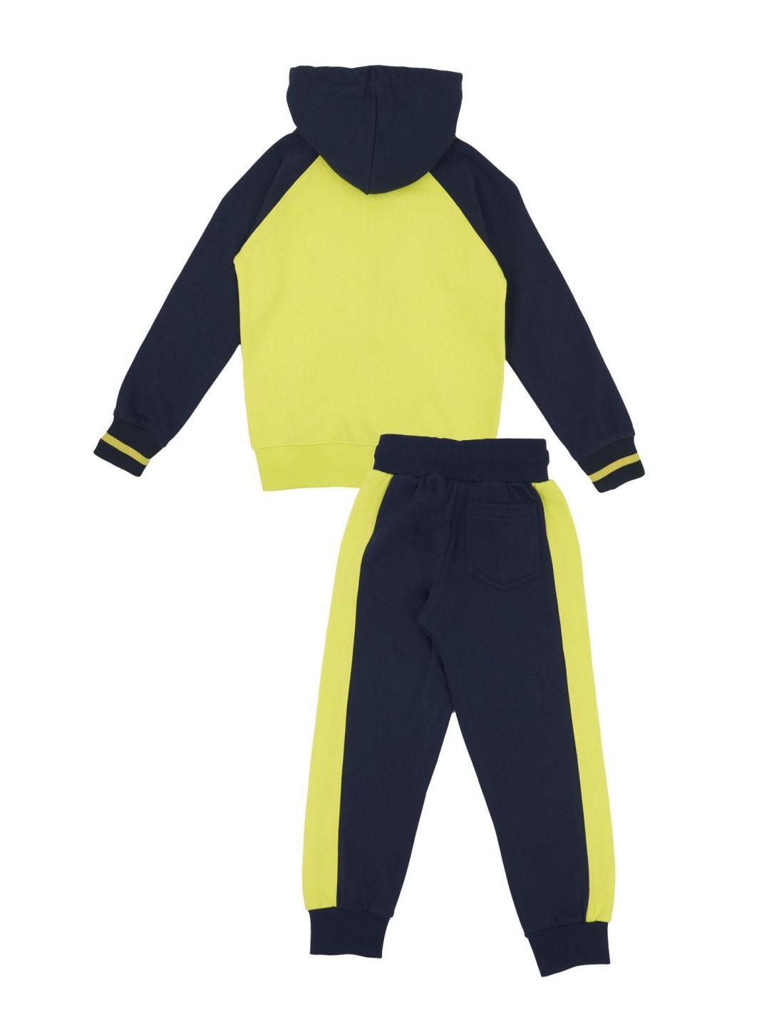Fato de treino infantil, capuz, fecho completo e pequeno logótipo Basic 2/3