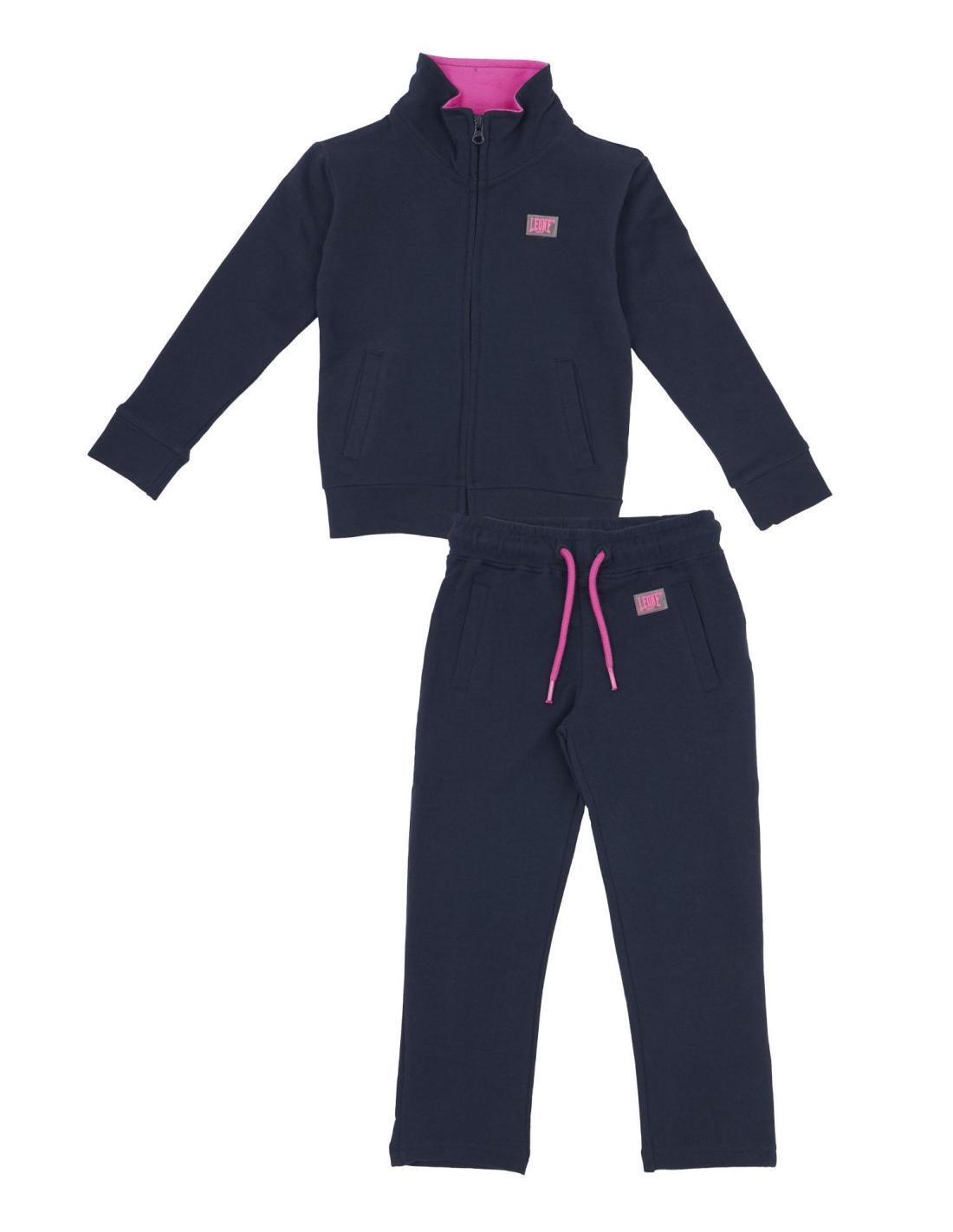 LEONE 1947 APPAREL Tuta da bambina con colletto full zip Basic
