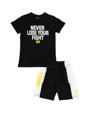Jungen-Set mit Kurzarm-T-Shirt und Bermuda-Shorts Fight Fluo
