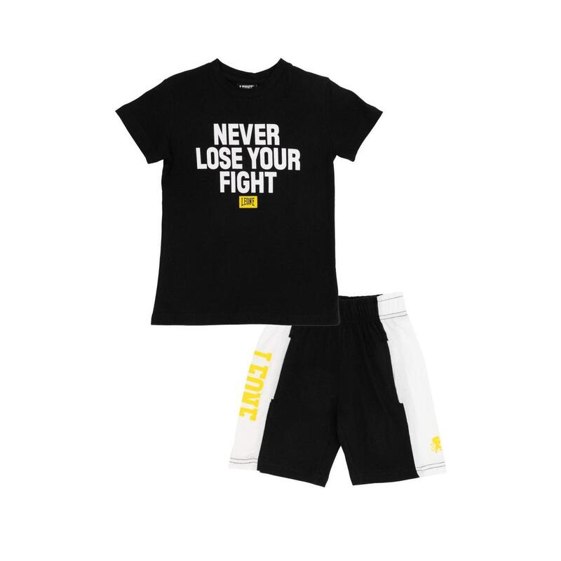 Jongensset met T-shirt met korte mouwen en Fight Fluo bermuda