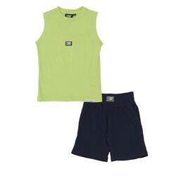 Ensemble garçon avec t-shirt sans manches et bermuda Fight Fluo