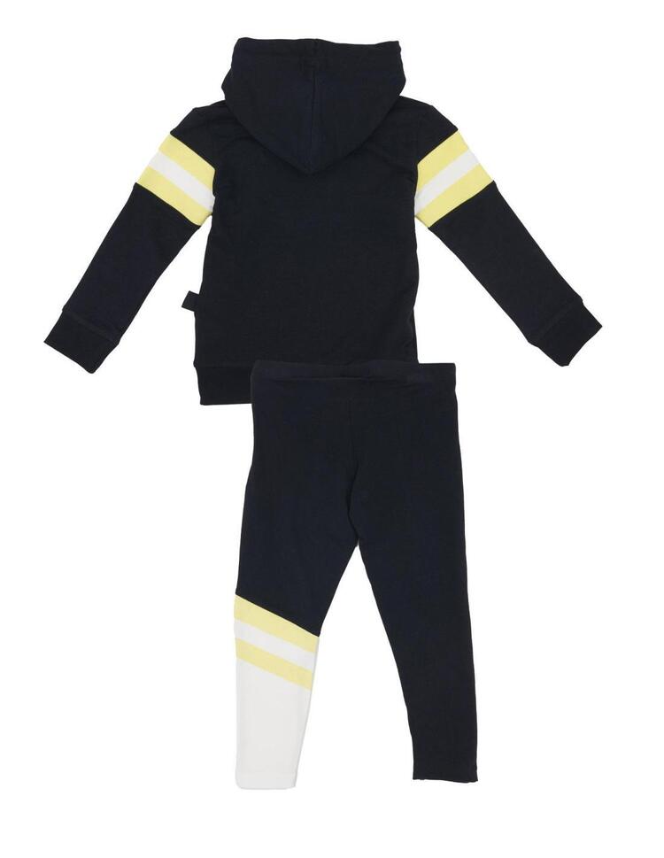 Dres dziewczęcy z kapturem i poziomym paskiem Basic