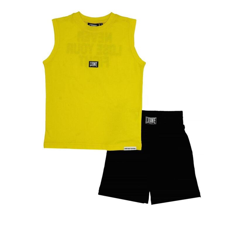 Conjunto niño de camiseta sin mangas y bermudas Fight Fluo