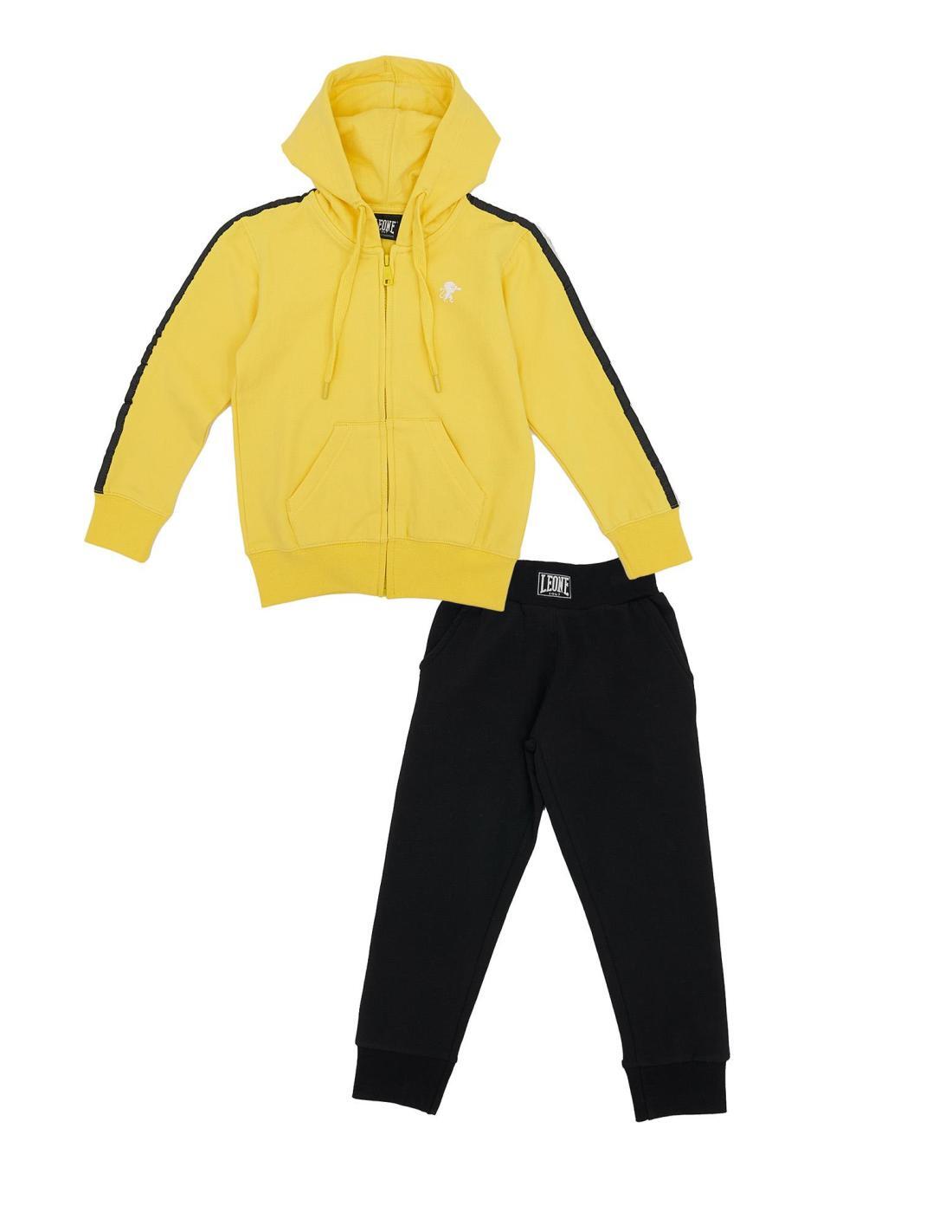 LEONE 1947 APPAREL Tuta da bambino con cappuccio e banda verticale New Tape