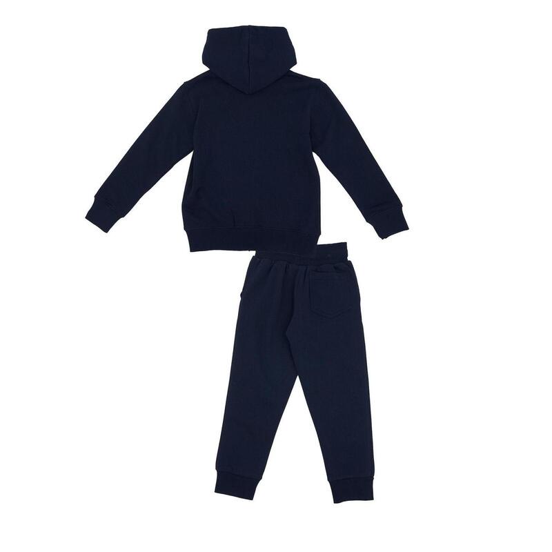 Tuta da bambino cappuccio, full zip e logo grande Basic