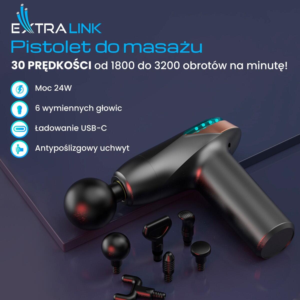 Masażer wibracyjny Extralink Massage Gun Lite 3/7