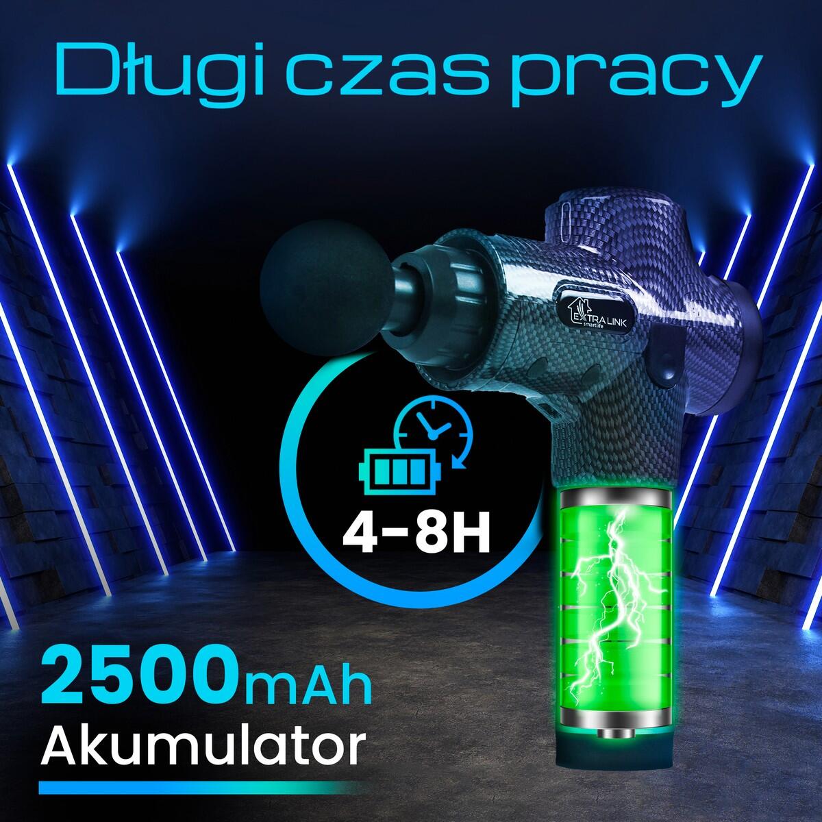 Masażer wibracyjny Extralink Massage Gun Pro 4/7
