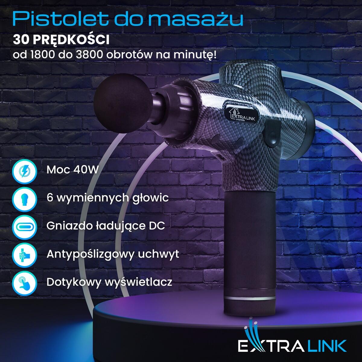 Masażer wibracyjny Extralink Massage Gun Pro 2/7