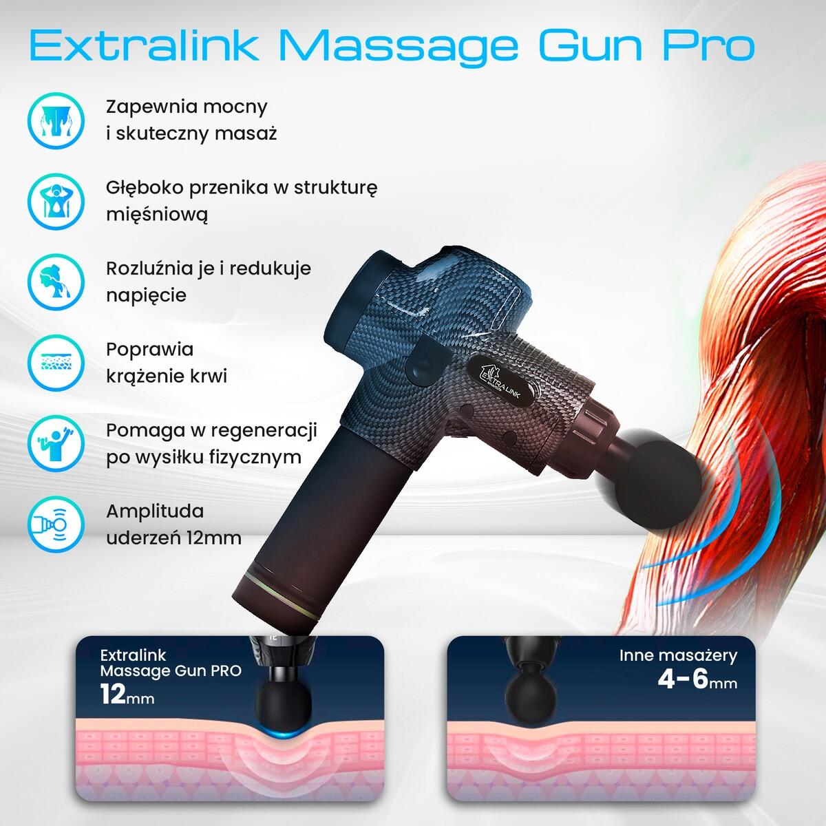 Masażer wibracyjny Extralink Massage Gun Pro 3/7