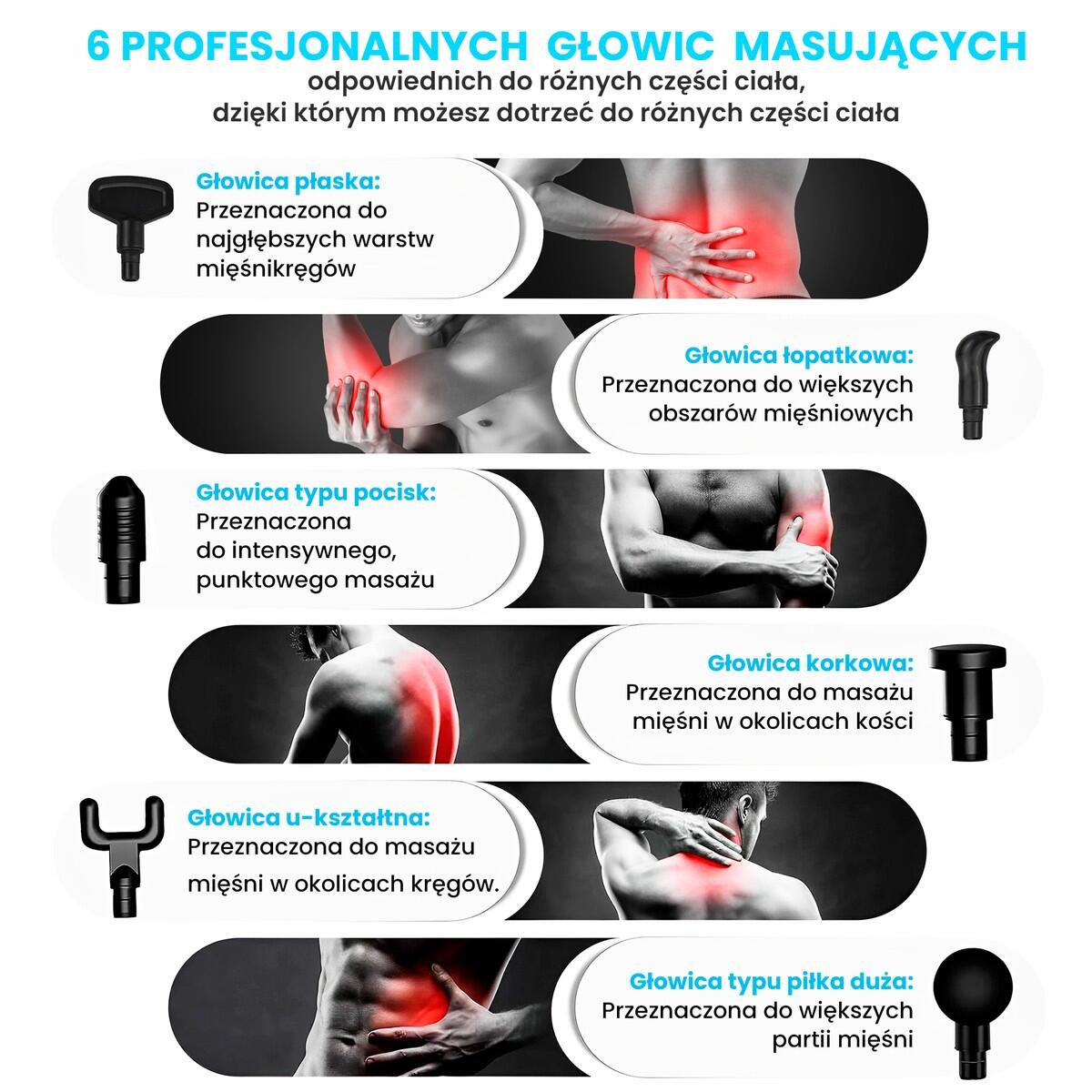 Masażer wibracyjny Extralink Massage Gun Pro 7/7