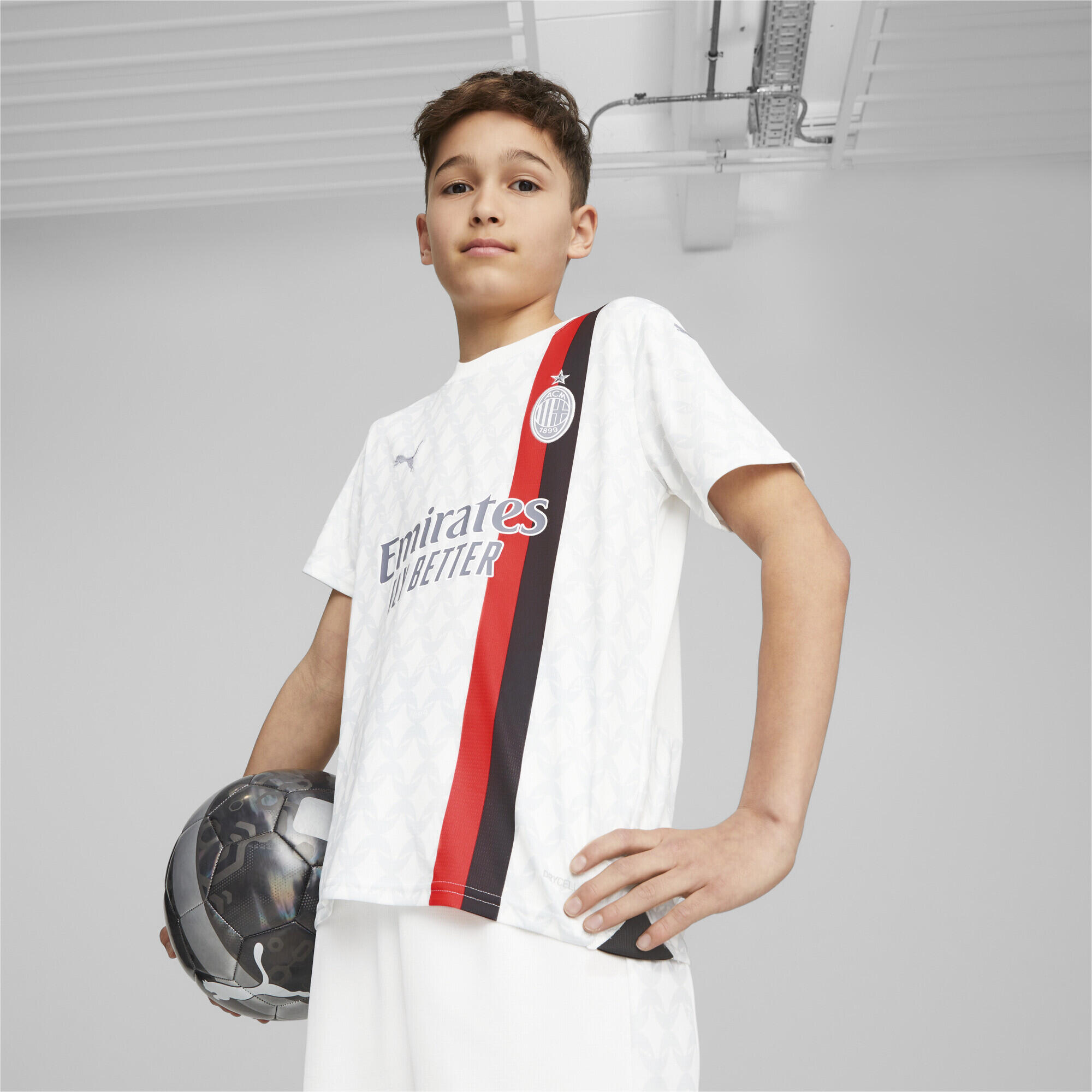 Maglia gara Away AC Milan 23/24 da ragazzi PUMA White Feather Gray 2/6