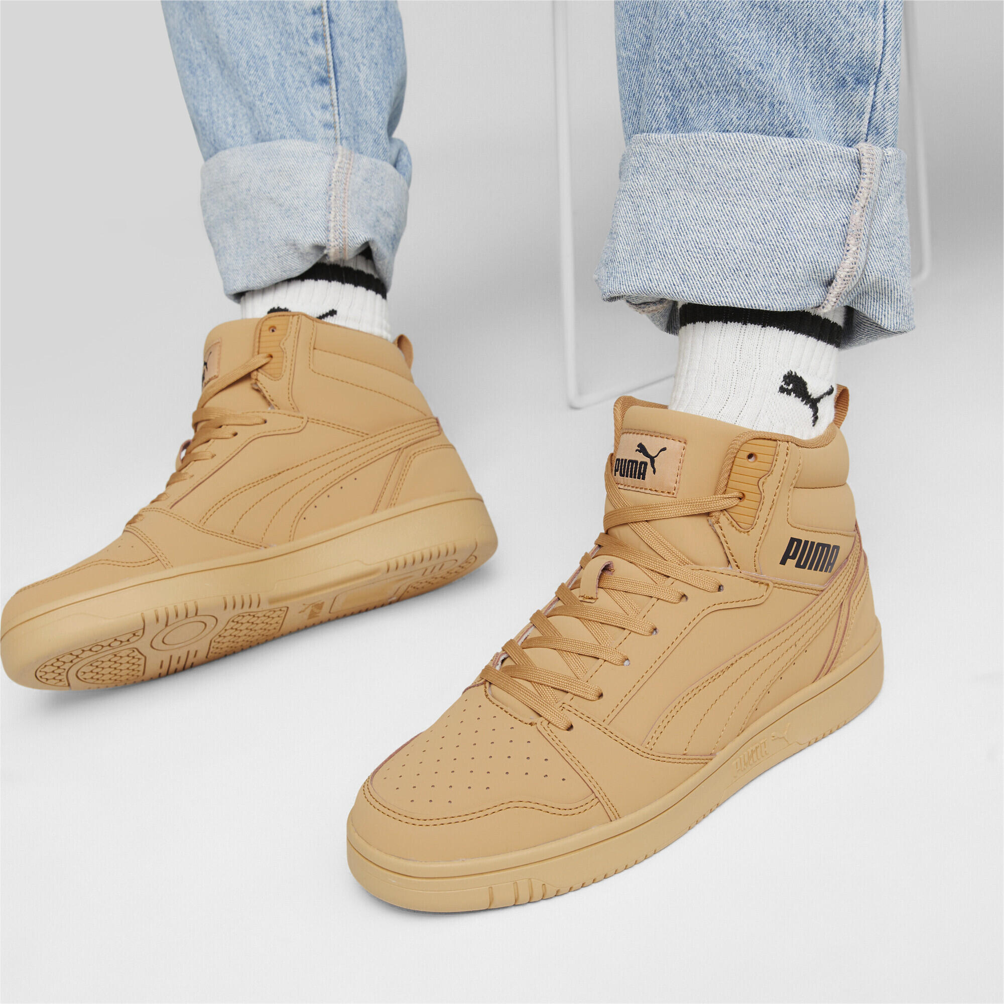 Sneakers Rebound Buck PUMA Taffy Black Beige 2/7