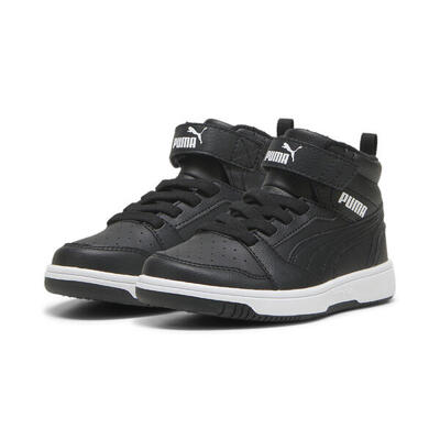 Rebound v6 mid wtr sneakers voor kinderen puma black white