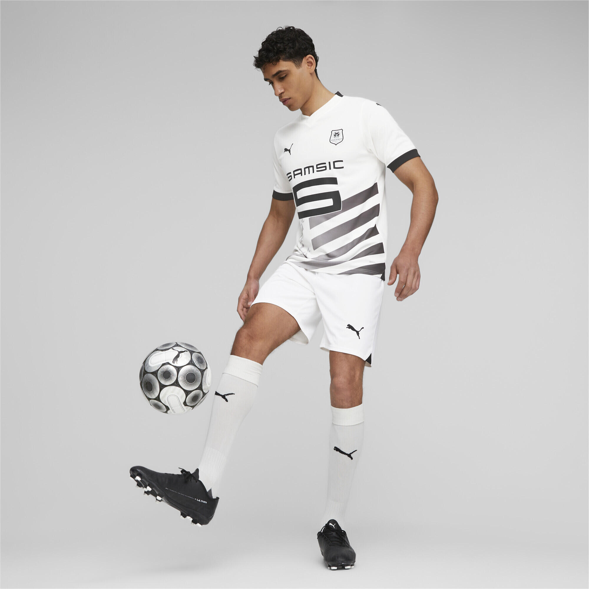 Shorts da calcio Stade Rennais F.C. PUMA White Black 5/6