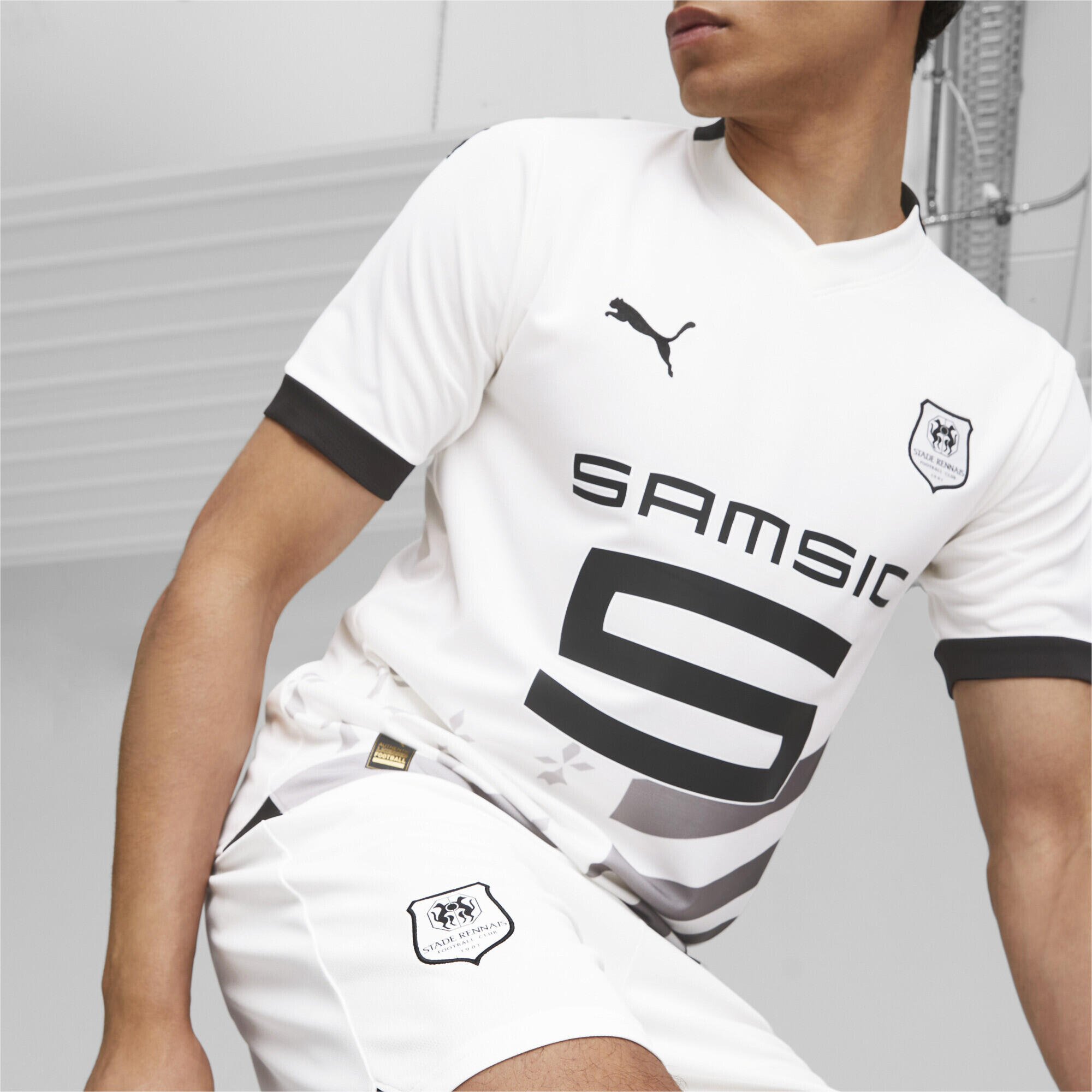 Shorts da calcio Stade Rennais F.C. PUMA White Black 3/6