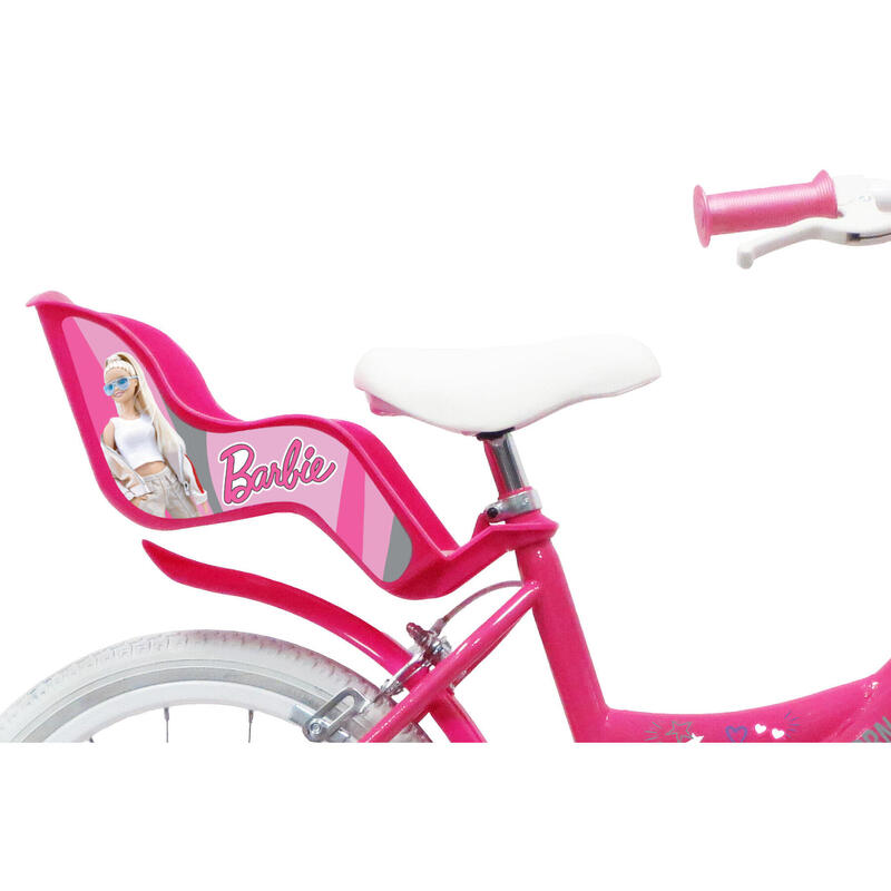 Bicyclette Barbie 12 pouces avec pneus, siège de poupée et panier