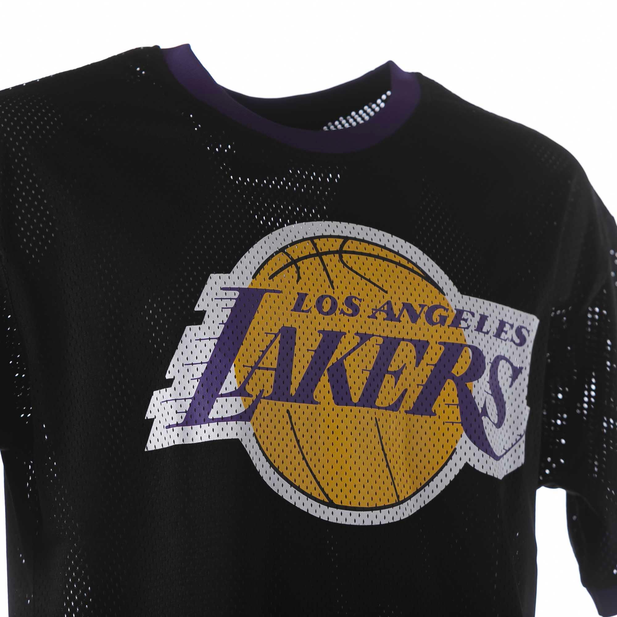 T-Shirt New Era Nba Team Logo Mesh Os Tee Loslak  Blktrp Adulto 3/3
