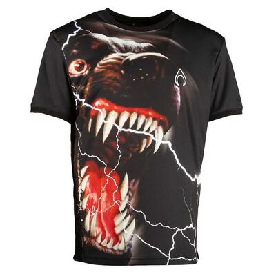 T-shirt nytrostar t-shirt met fuchsia brandprint volwassenen