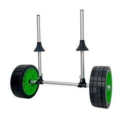 Chariot auto-videur pour kayak CKA08 avec larges roues de sable. Argenté - Vert