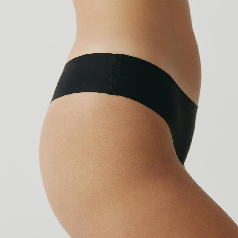 Cueca/Tanga desportiva Elaphe das mulher Black Limba Black invisible