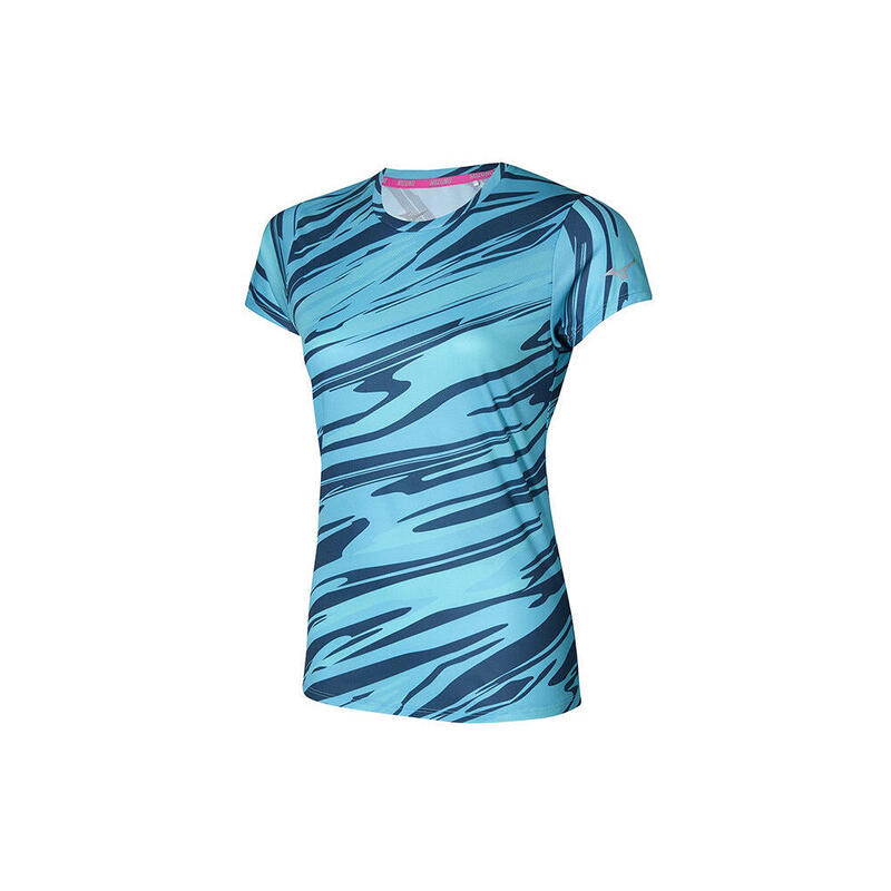 Impulse Core Graphic Women Short Sleeves Running Tee - Maui Blue