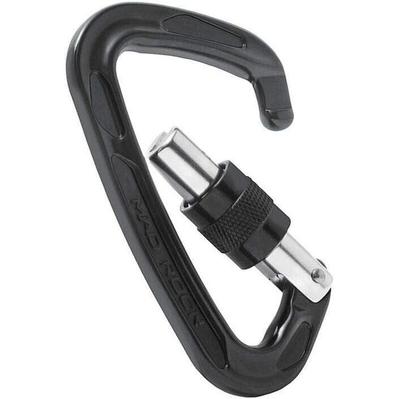 Super Tech Screw Gate Climbing Carabiner - Black