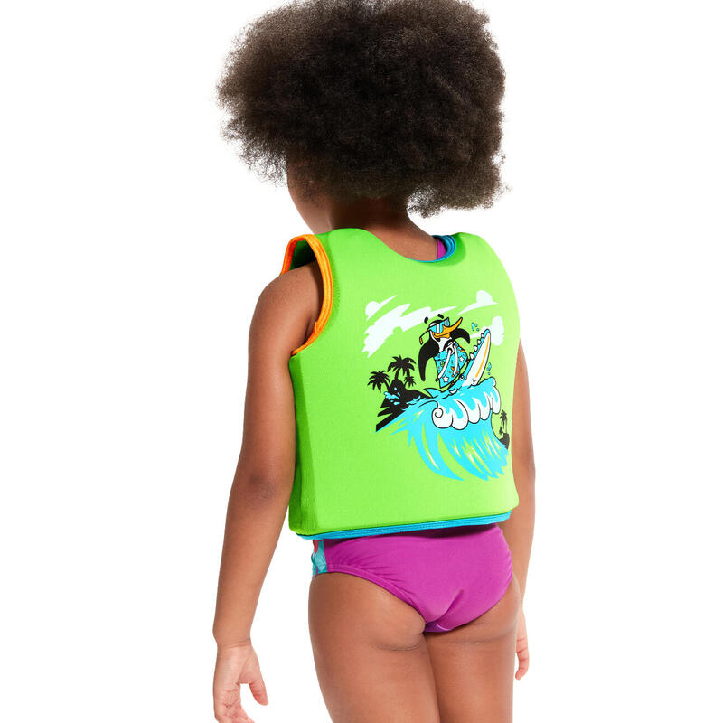 LEARN TO SWIM INFANT CHARACTER PRINTED FLOAT VEST - GREEN