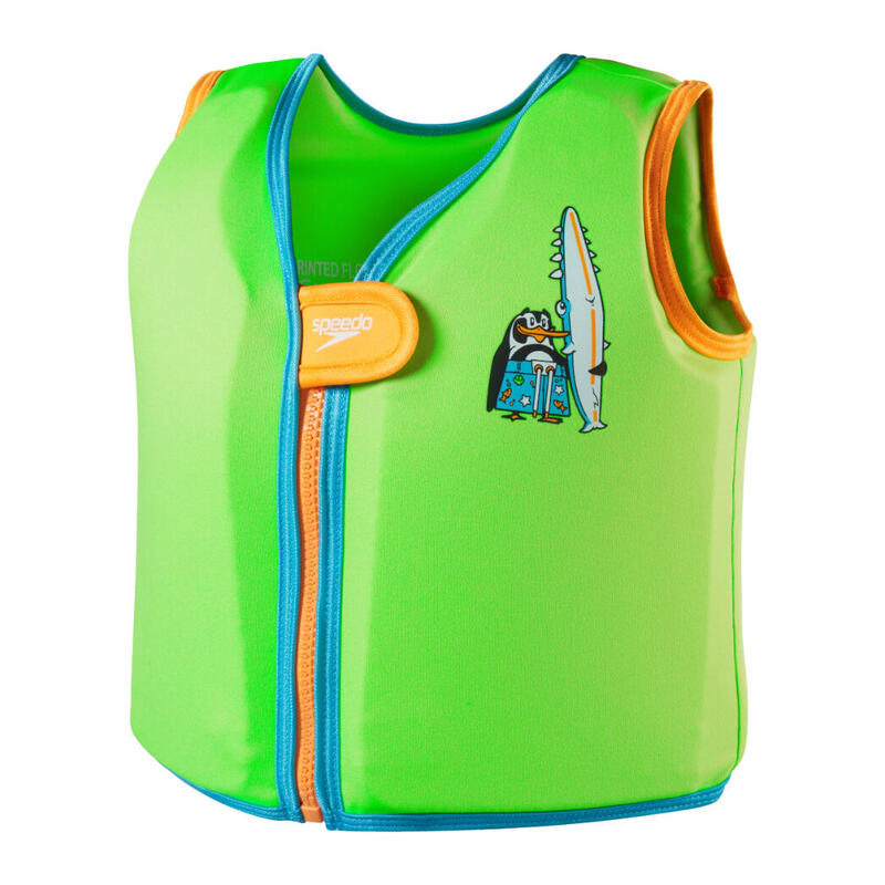 LEARN TO SWIM INFANT CHARACTER PRINTED FLOAT VEST - GREEN