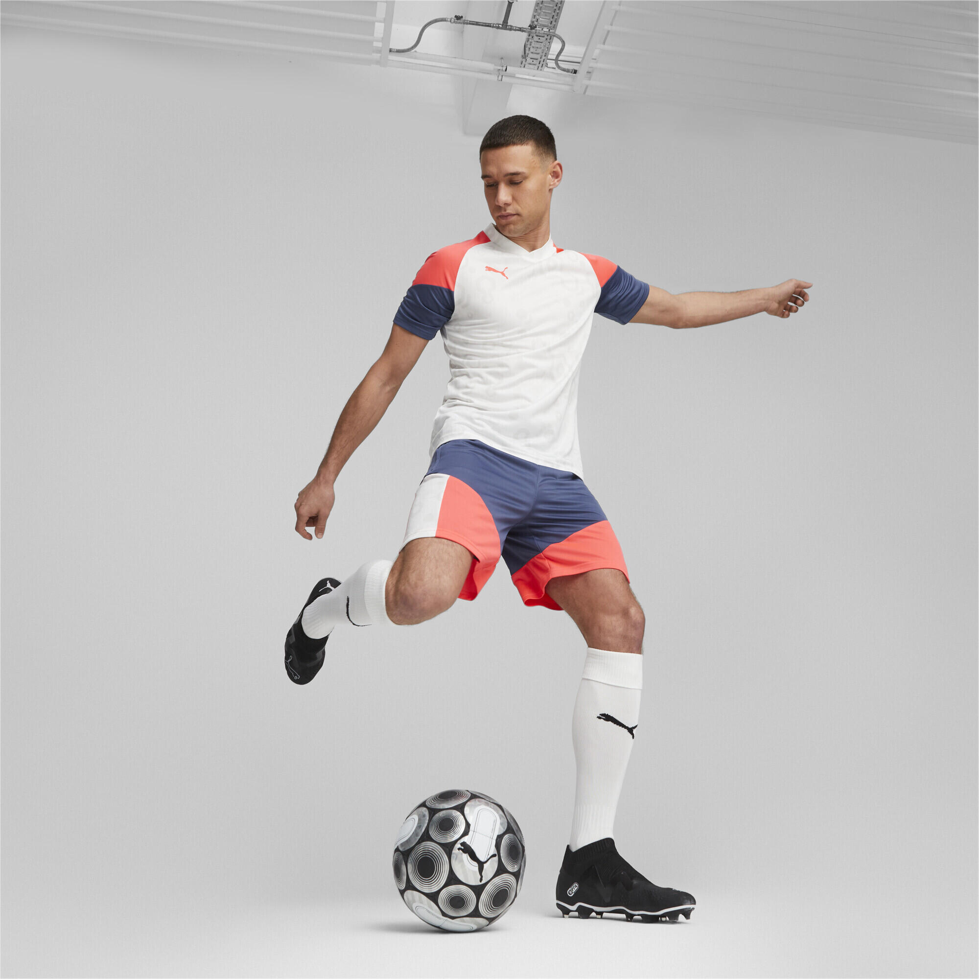 Short de football individualCUP PUMA White Inky Blue 3/5