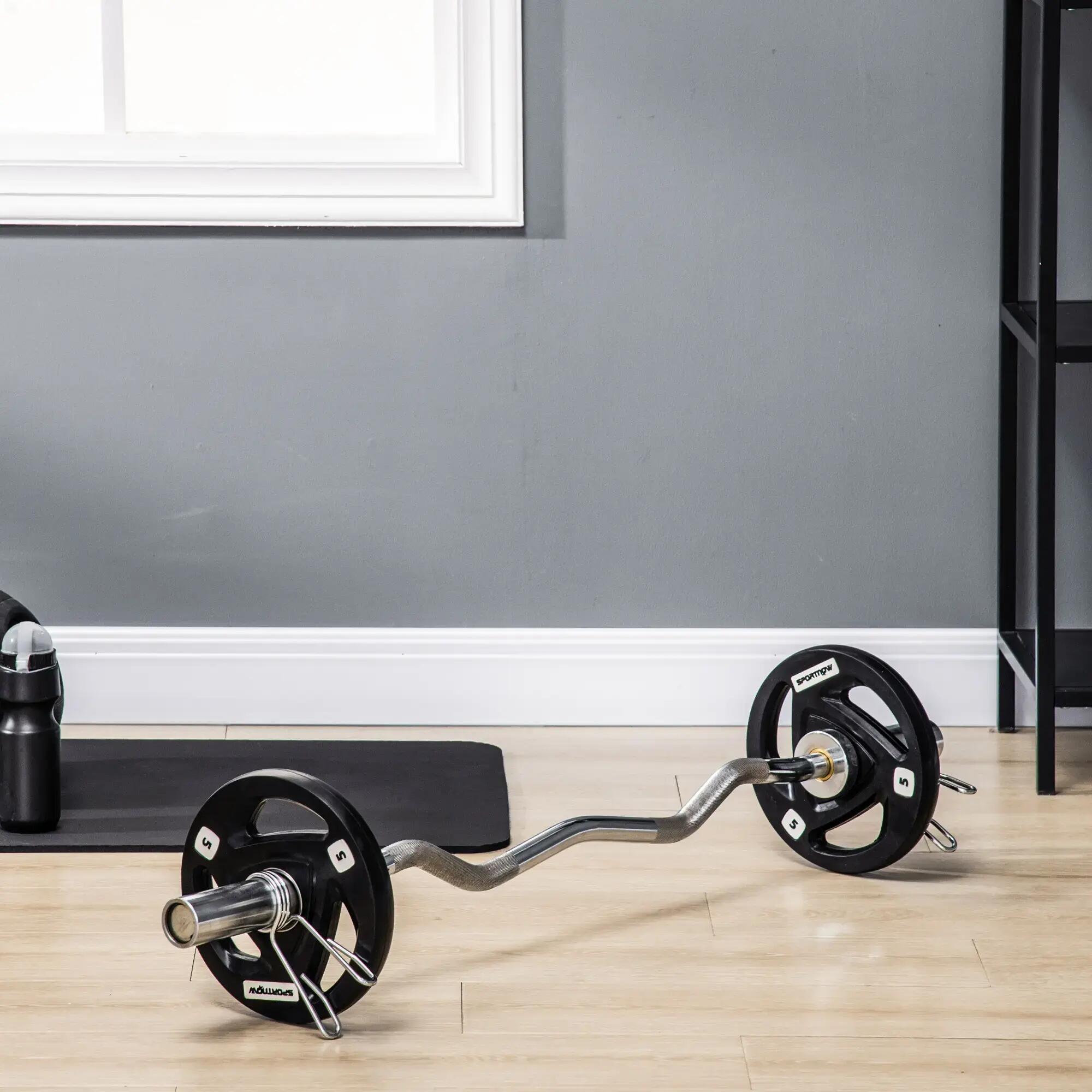 Ensemble de 2 disques de poids en acier avec revêtement en caoutchouc pour barre 4/9