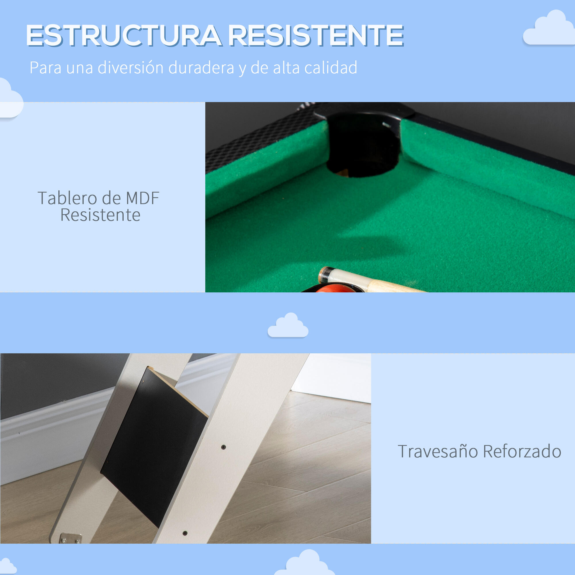 Mesa de Jogos 6 em 1 120x88x79 cm Multicor HOMCOM 6/6