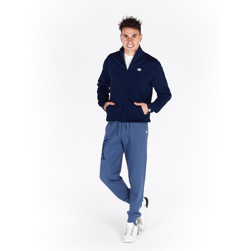 Felpa da uomo collo in piedi e full zip logo piccolo Basic